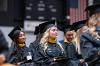 Graduates listening to the Commencement Address.