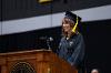 Student Speaker Natalie Gruber addresses the class of 2024 and guests.